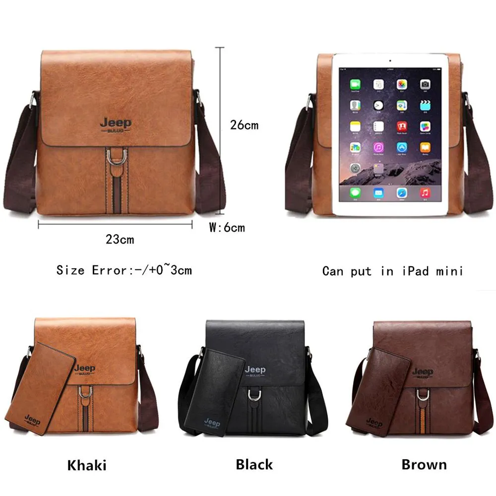 Brand High Quality Pu Leather Cross body Messenger Bag For Man iPad Famous Men Shoulder Bag Casual Business Tote Bags