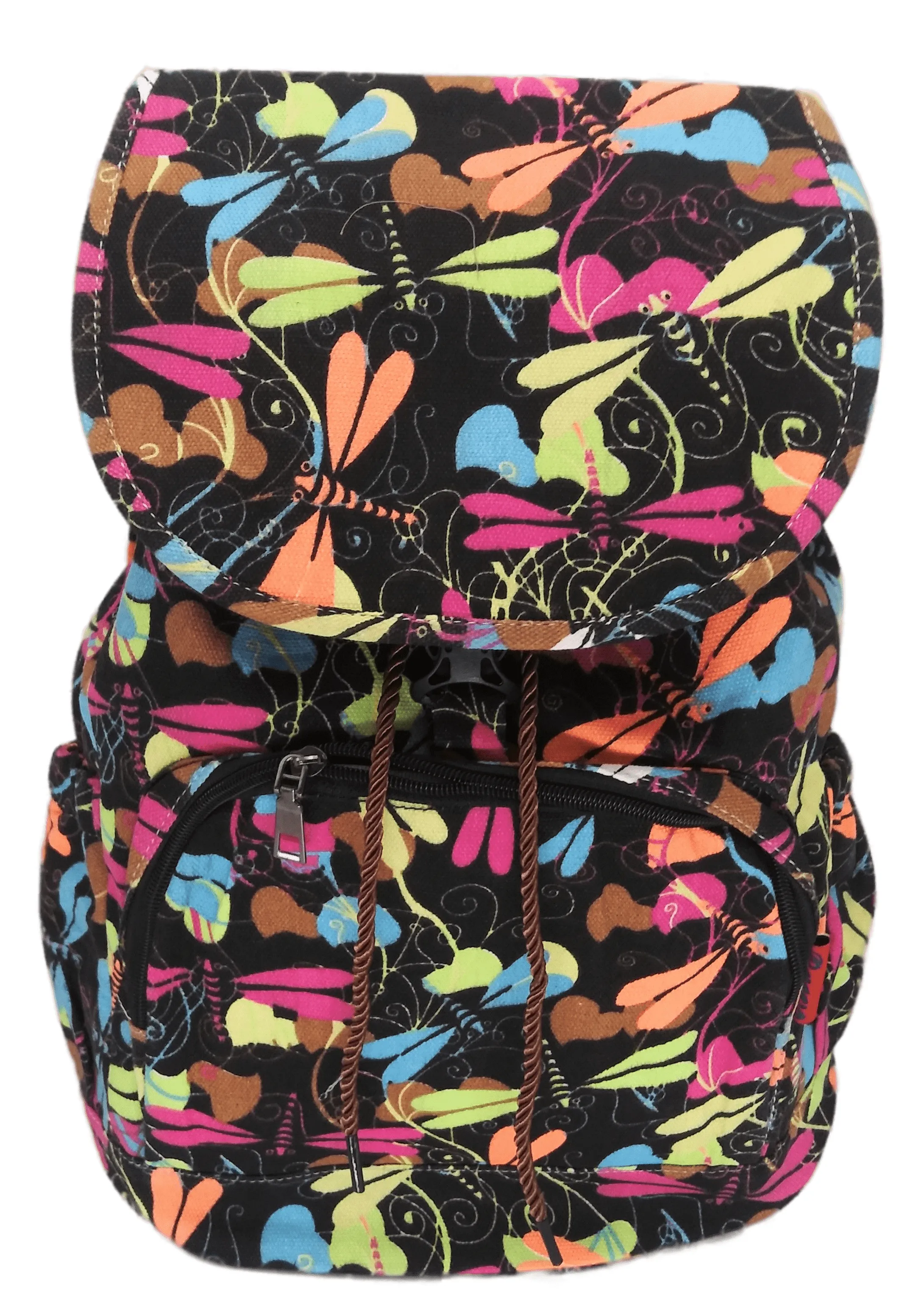 Bravo! Backpack Rucksack Drawstring (Dragonfly, Black)