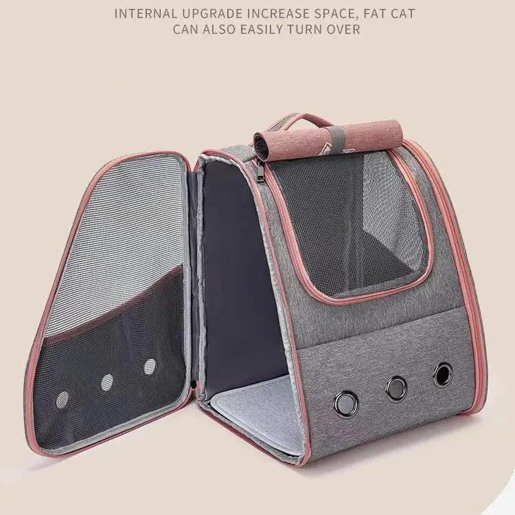 Breathable Cat Carrier Backpack with Multi-Access Doors and Safety Features