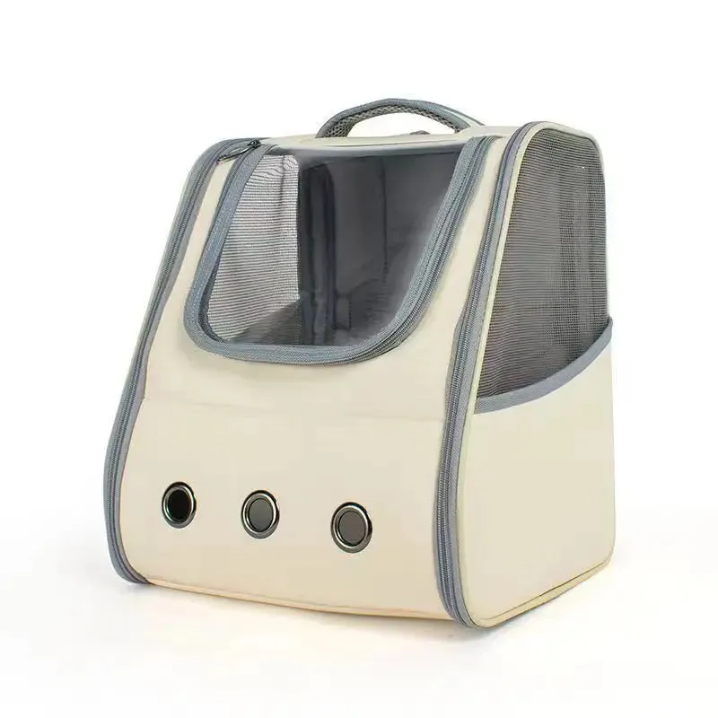 Breathable Cat Carrier Backpack with Multi-Access Doors and Safety Features