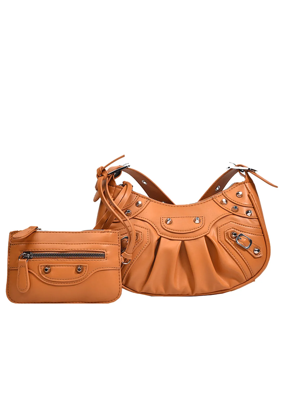 BRICKE - STUDDED HOBO BAG