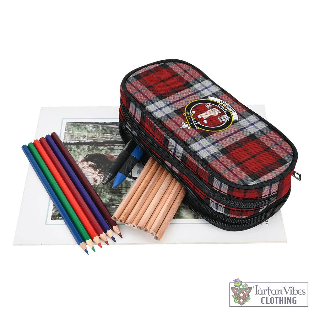 Brodie Dress Tartan Pen and Pencil Case with Family Crest