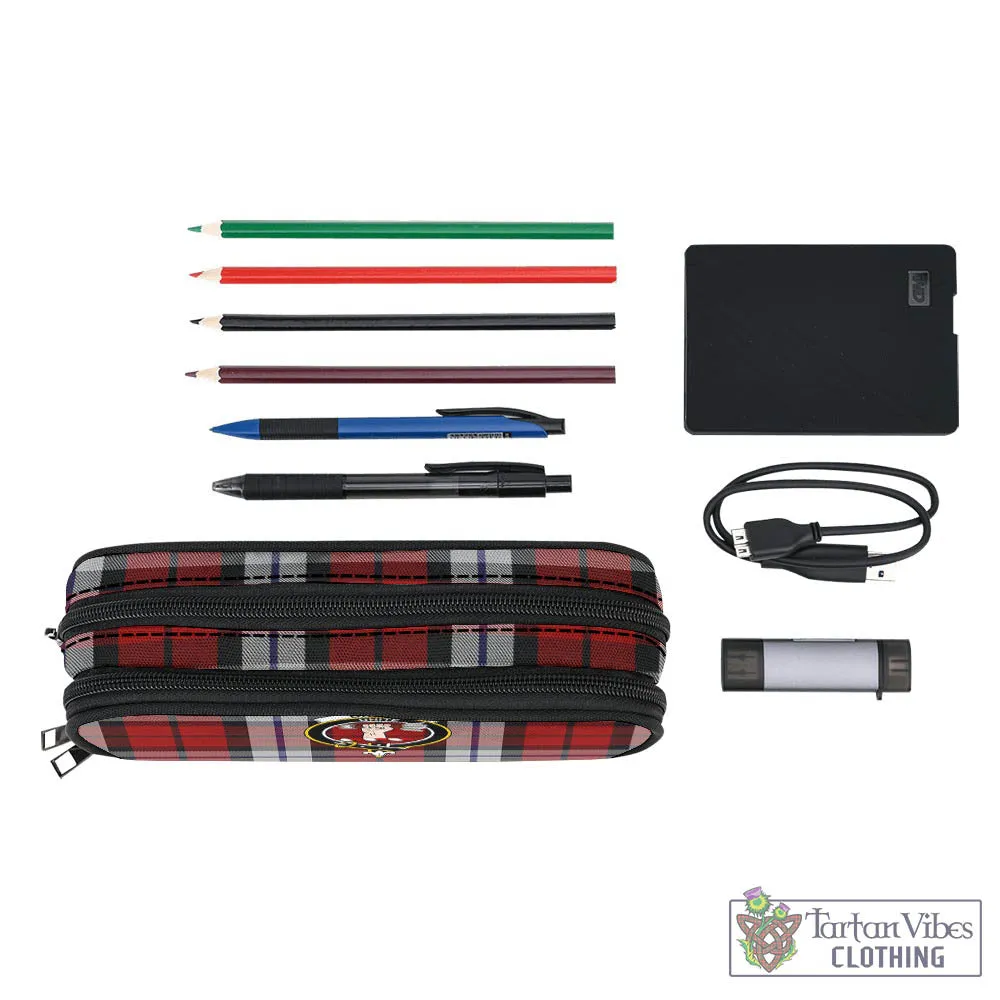 Brodie Dress Tartan Pen and Pencil Case with Family Crest