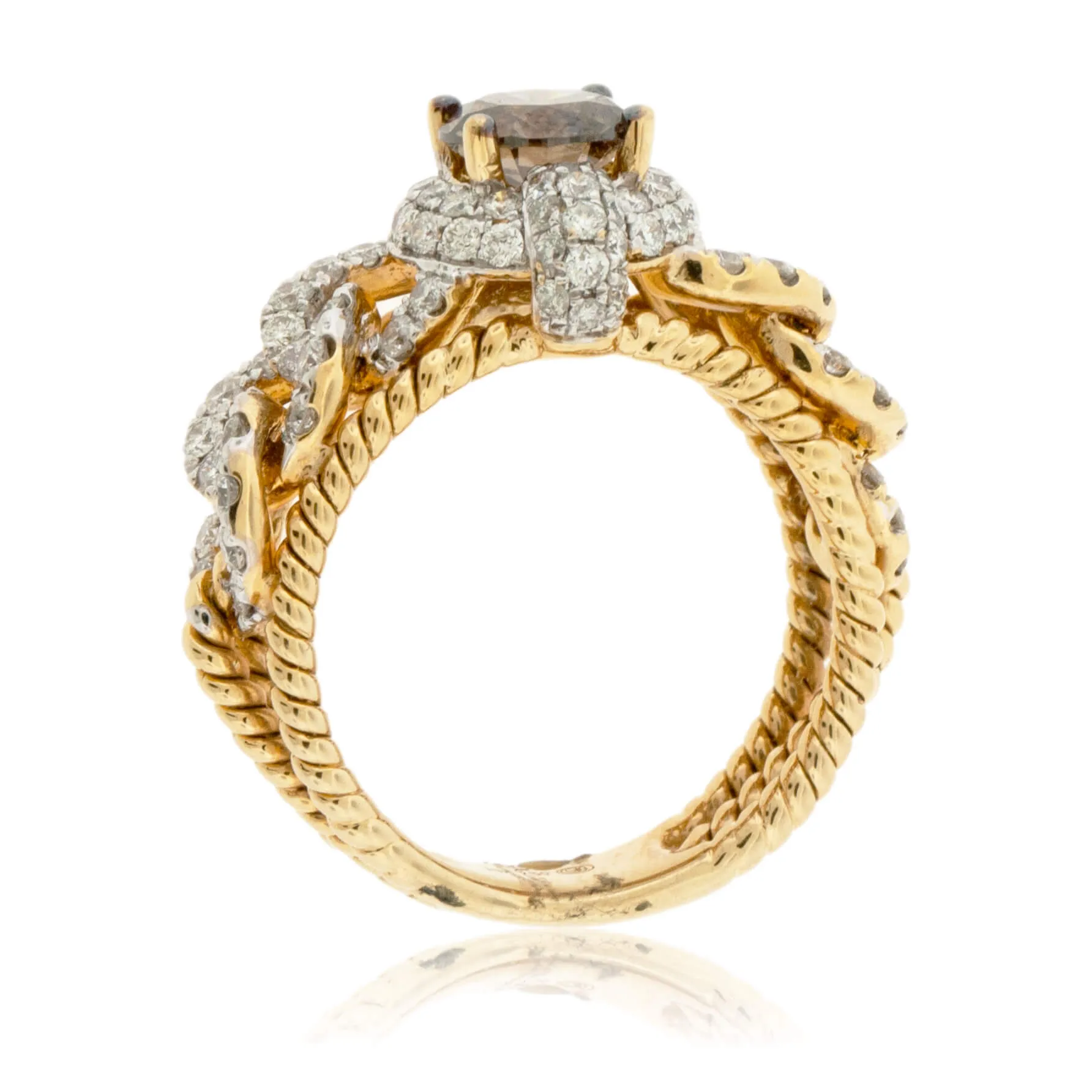 Brown Diamond & Diamond Accent Ring