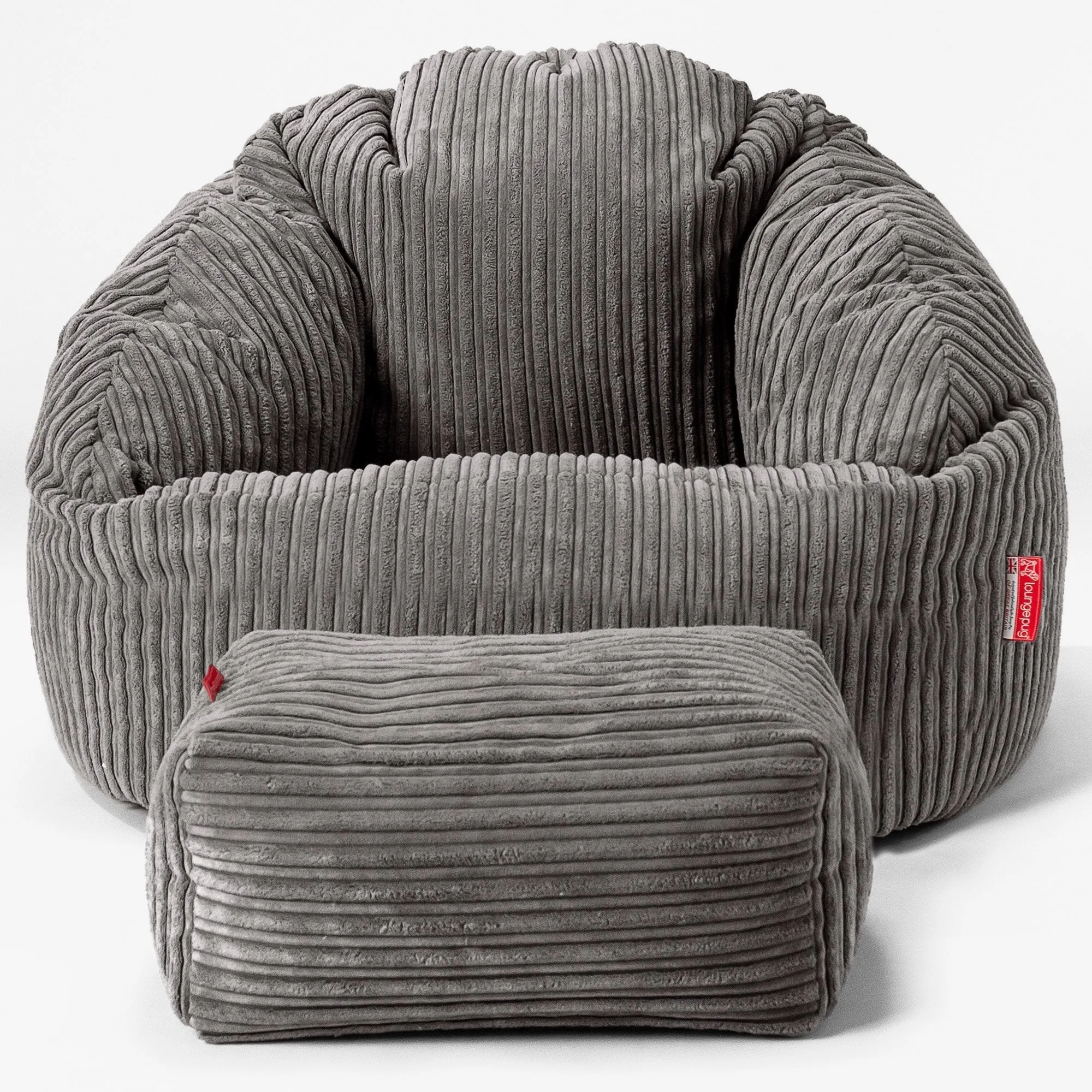 Bubble Bean Bag Chair - Cord Graphite Grey