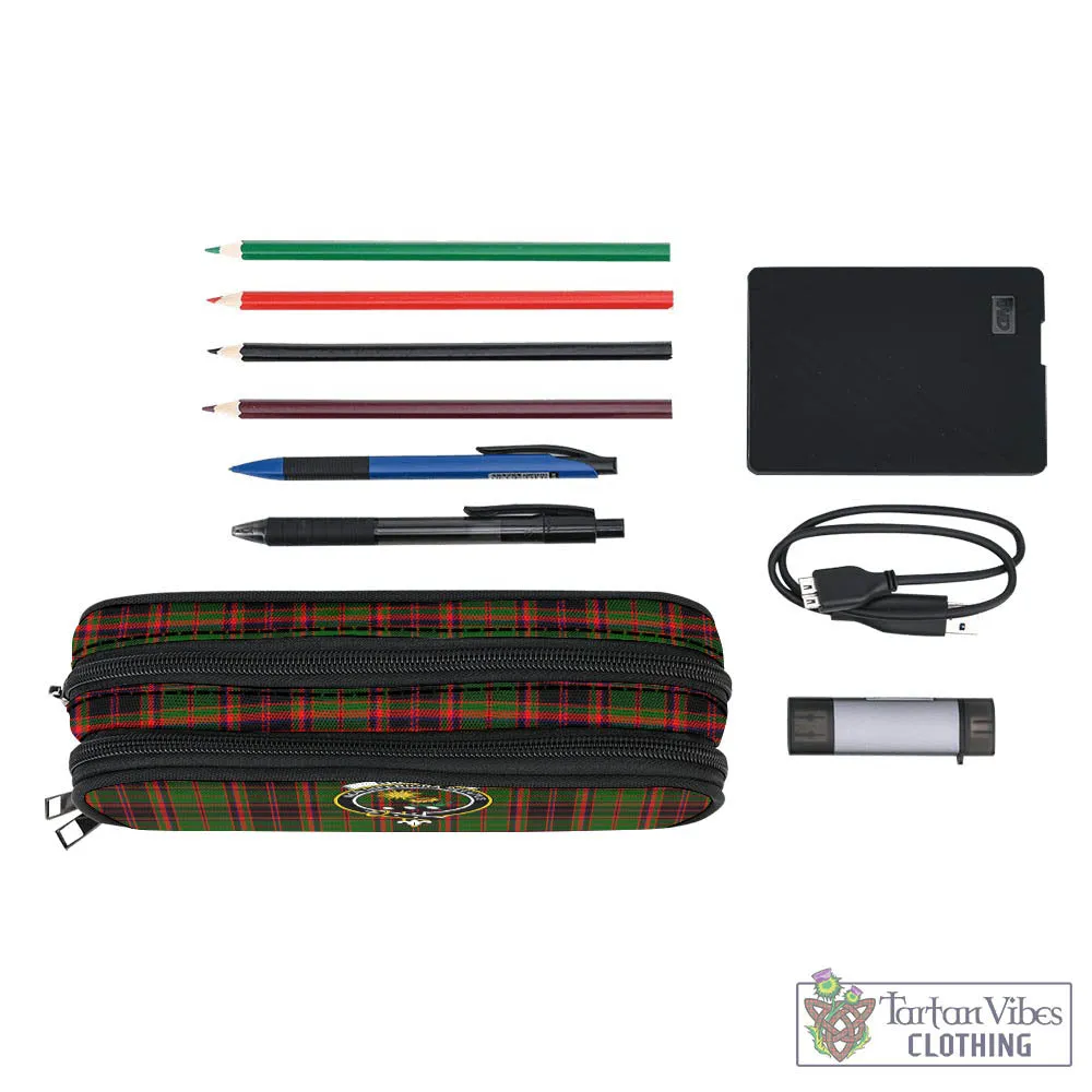 Buchan Tartan Pen and Pencil Case with Family Crest