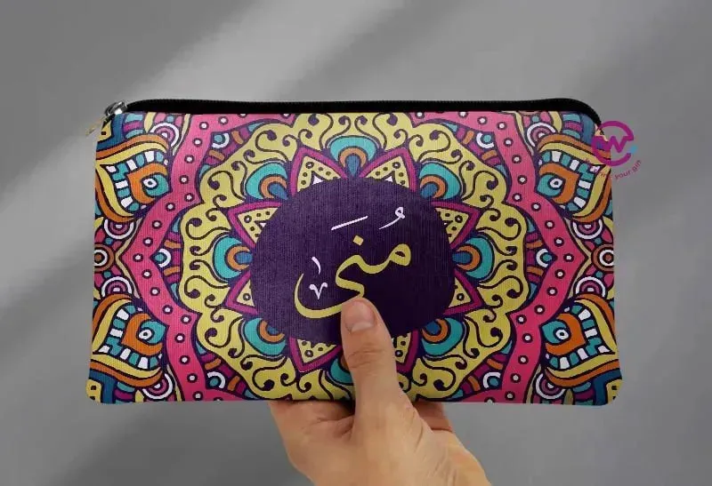 Canvas - Pencil Case -Names & Mandala