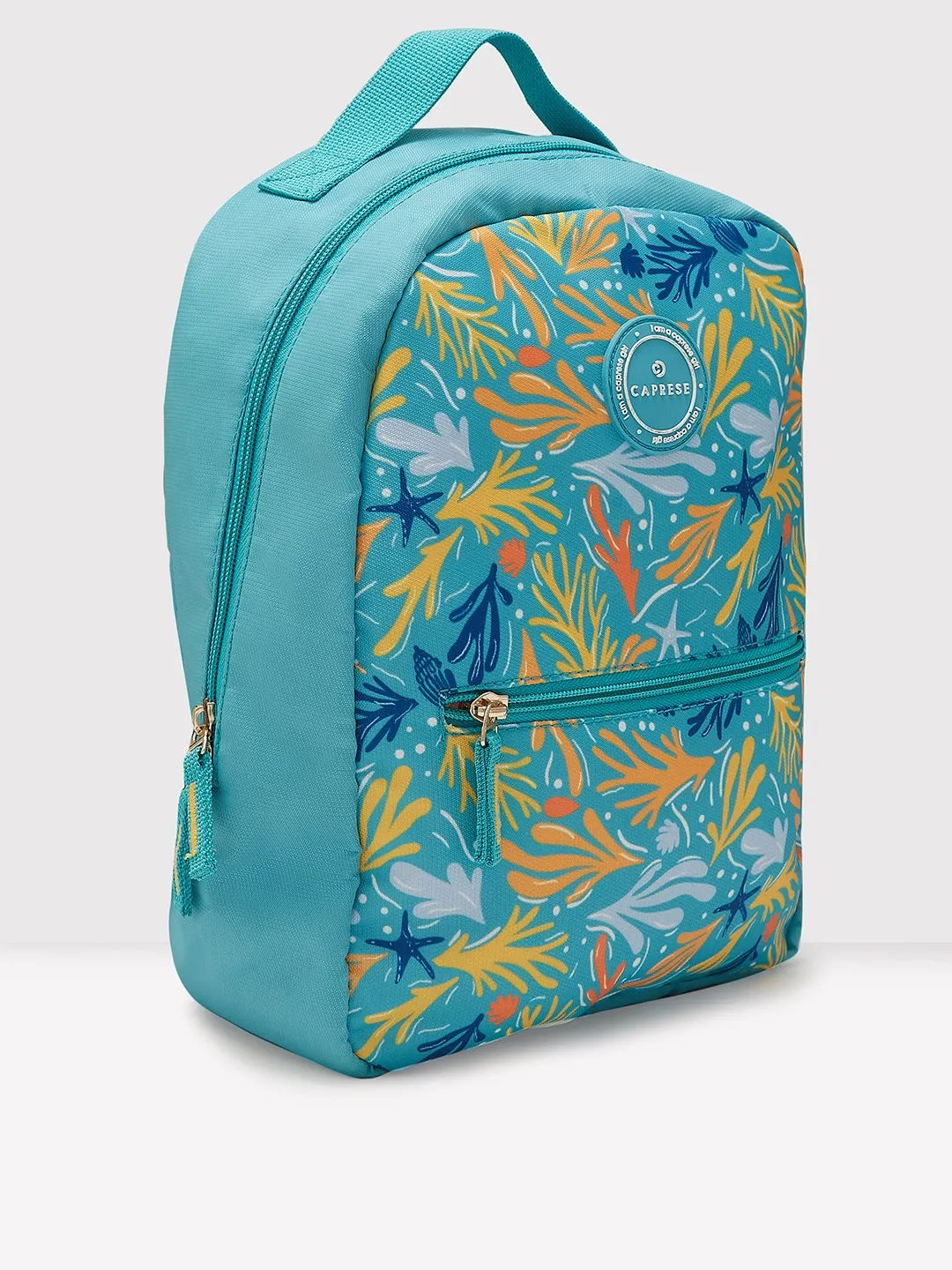 Caprese Xenia Backpack Small Turquoise Printed