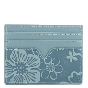 Card Case Meilany Cherry Blossom Embossed Blue