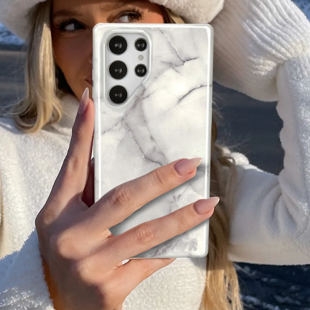 Carrara Marble Samsung Case