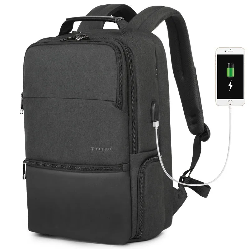 Carry-on Travel Backpack with Lock for Men 38L Waterproof  USB Charging Port Laptop Backpack