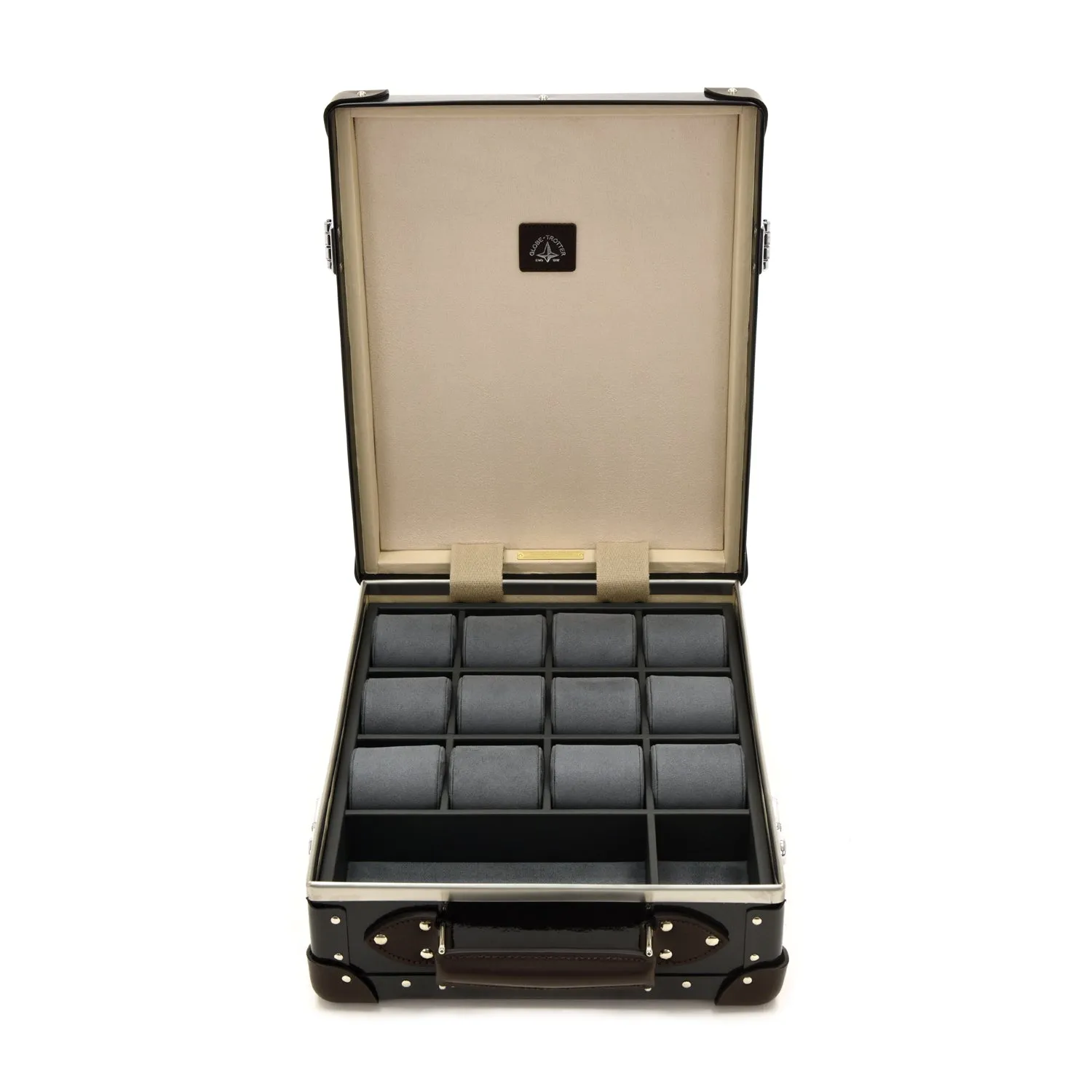 Caviar · 12-Slot Watch Case | Caviar/Chocolate