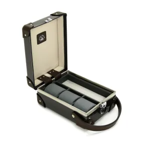 Caviar · 3-Slot Watch Case | Caviar/Chocolate