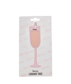 Champagne Flute Silicone Luggage Tag