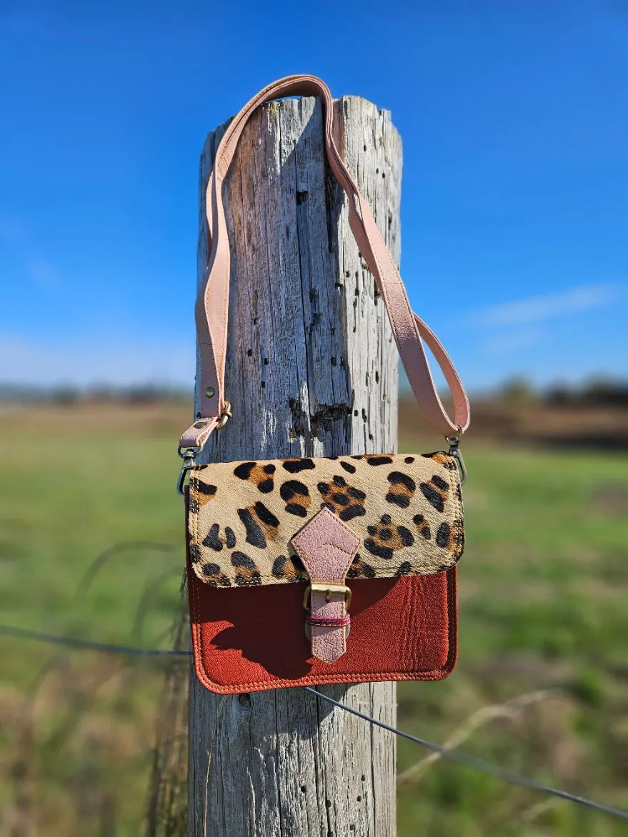 Cheetah Printed Cowhide Purse