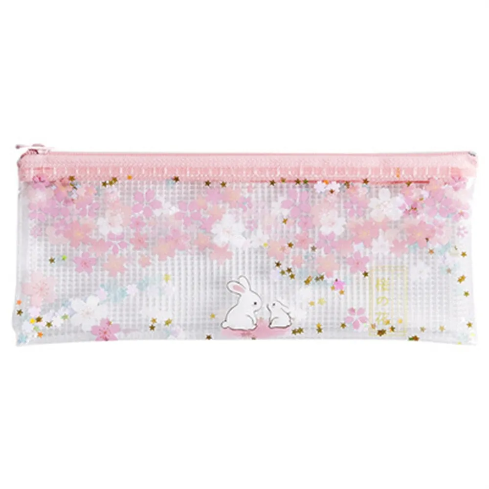 Cherry Blossom Bunny Pencil Bag