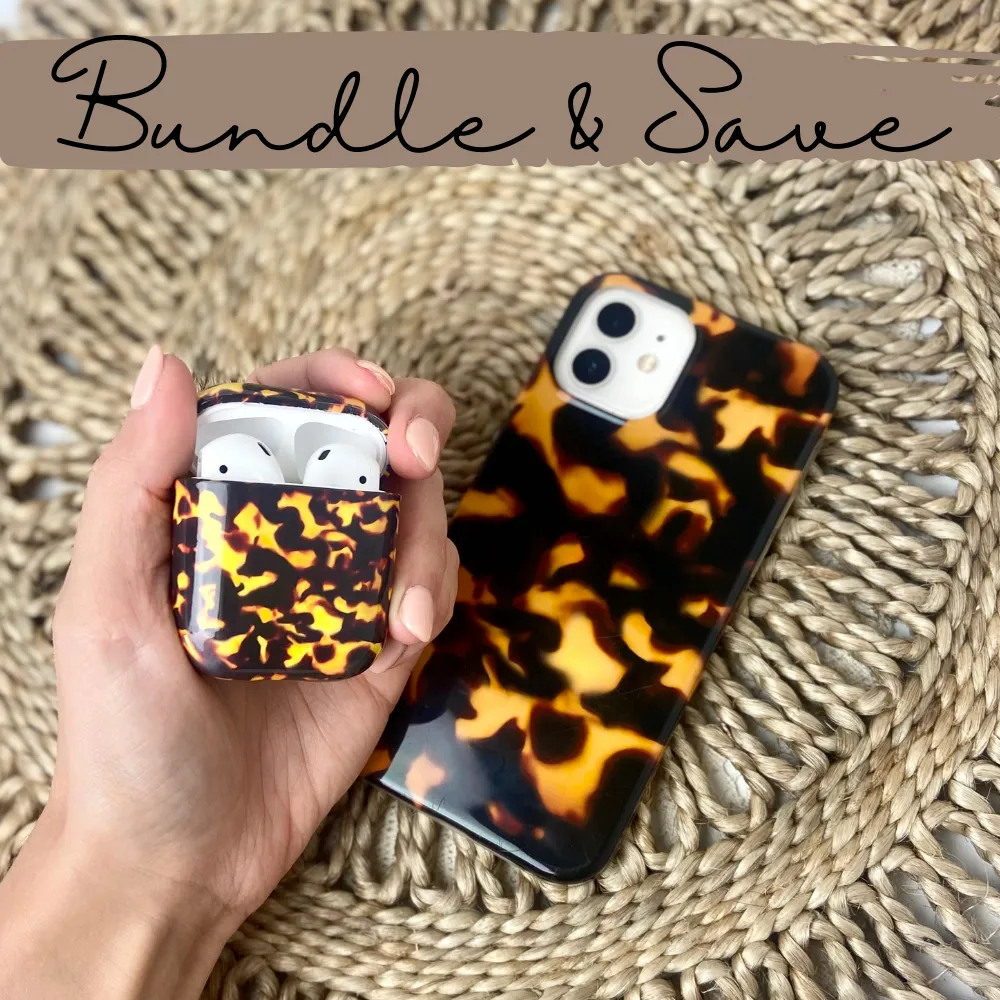 Chic Tortoiseshell Bundle - Phone Case   Airpods Case