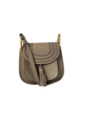 Chloé taupe studded whipstitch Hudson crossbody