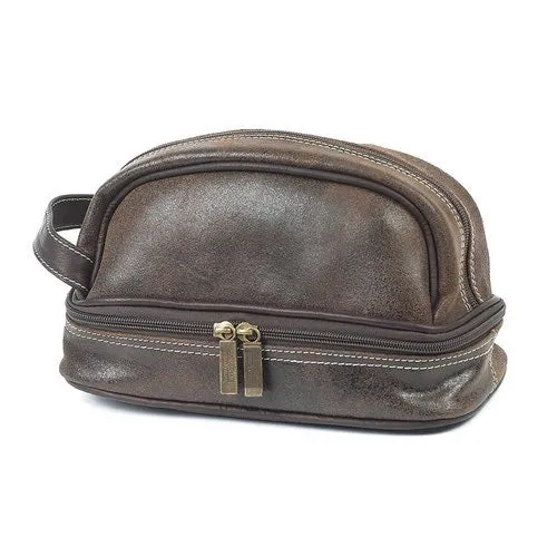 Claire Chase Baltic Leather Toiletry Bag