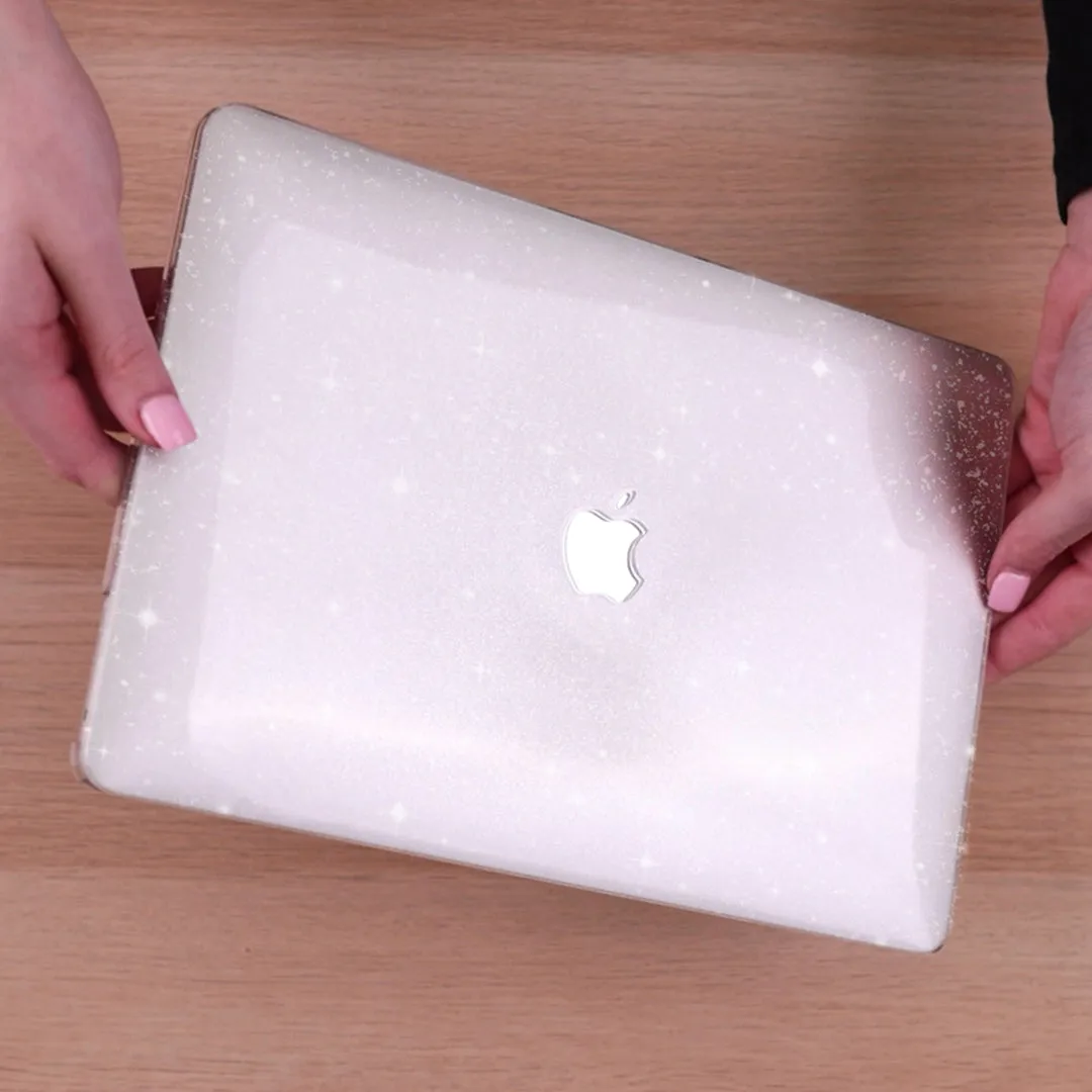 Clear Stardust Glitter MacBook Case