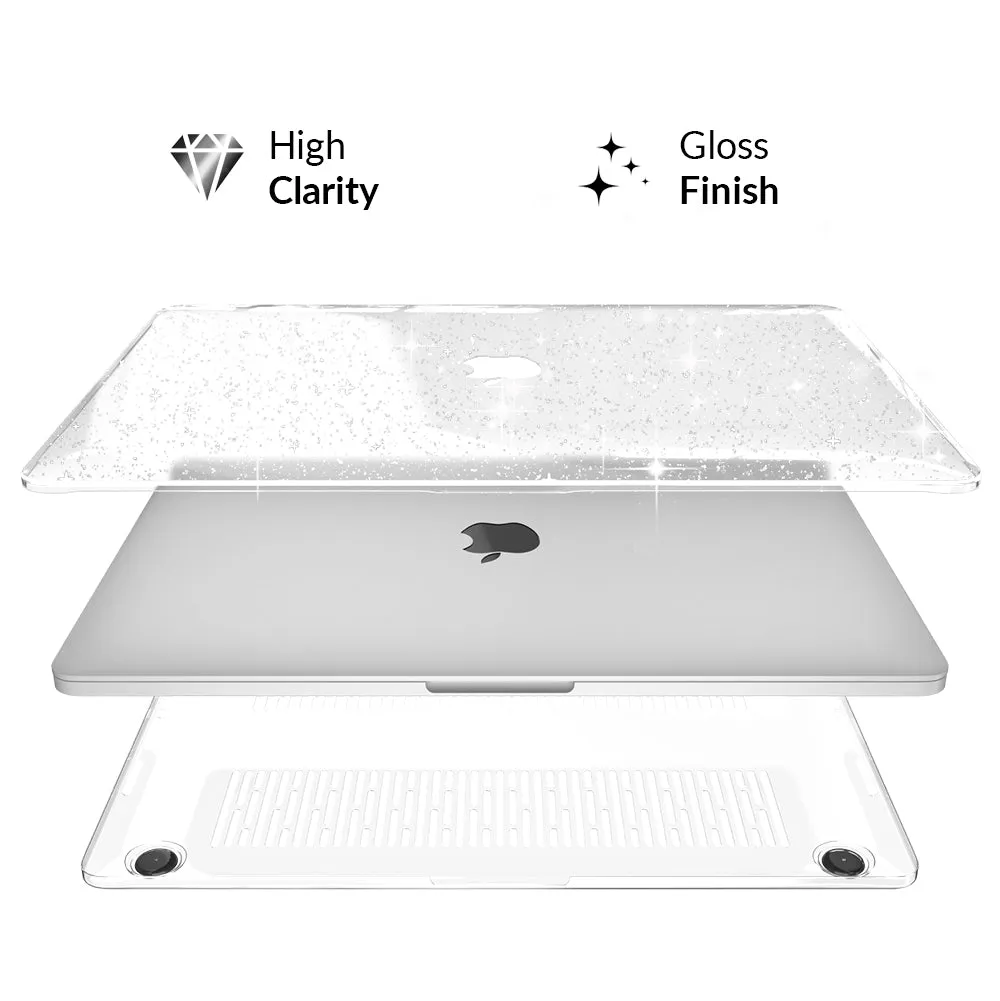 Clear Stardust Glitter MacBook Case