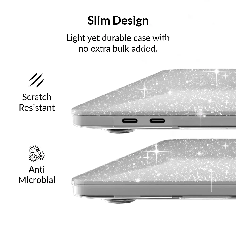 Clear Stardust Glitter MacBook Case