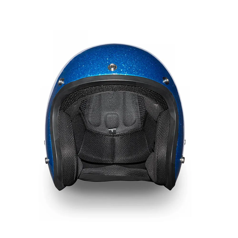 Close Out Clearance Daytona Helmets DC7-BL ‘Cruiser’ Blue Metal Flake ¾ Open Face Helmet