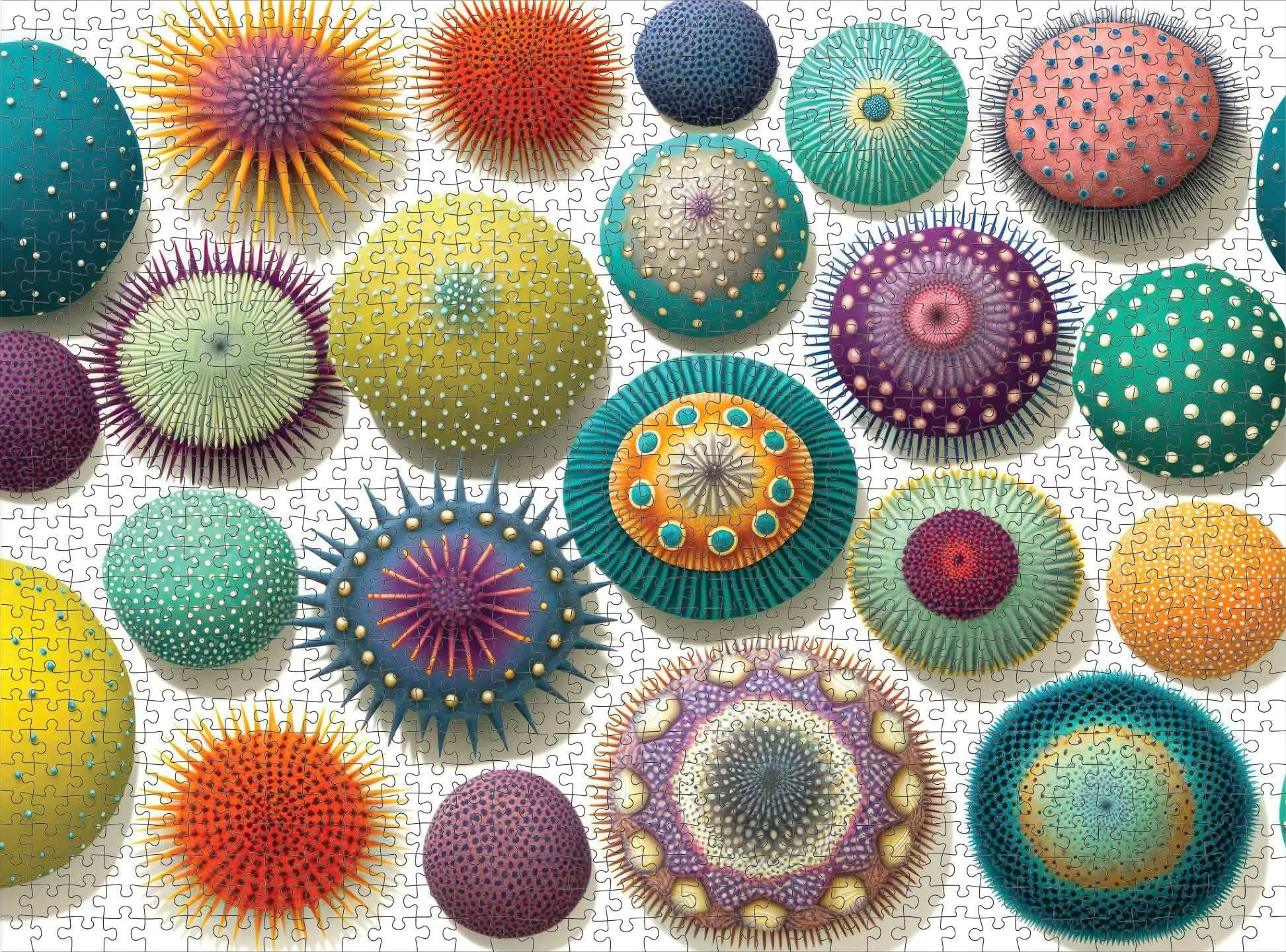 Colorful Sea Urchins - 1000 Piece Jigsaw Puzzle