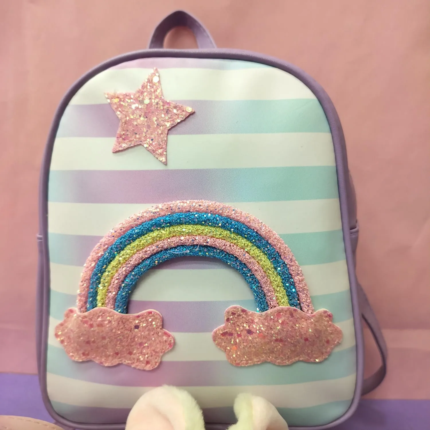 Colourful Rainbow Theme Mini Backpack.