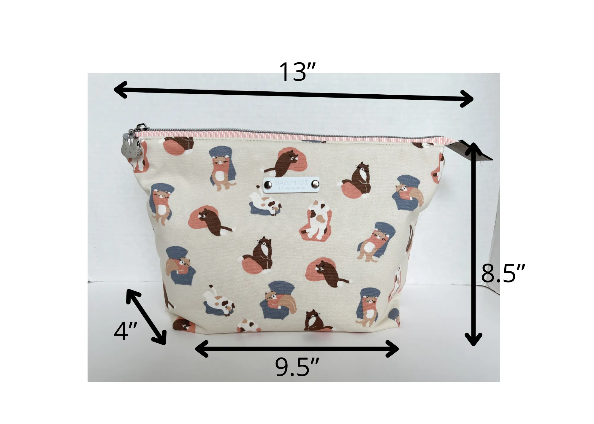 Comfy Cats Large Cosmetics Bag,Toiletry Bag