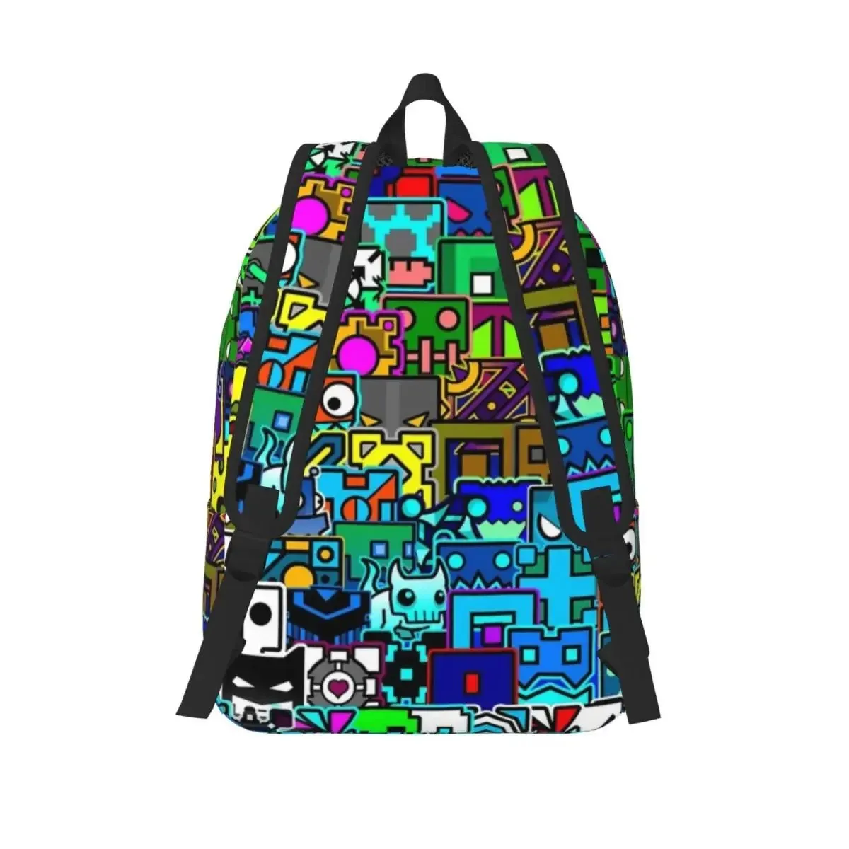 Cool Geometry Dash Cube Backpack for Gamers