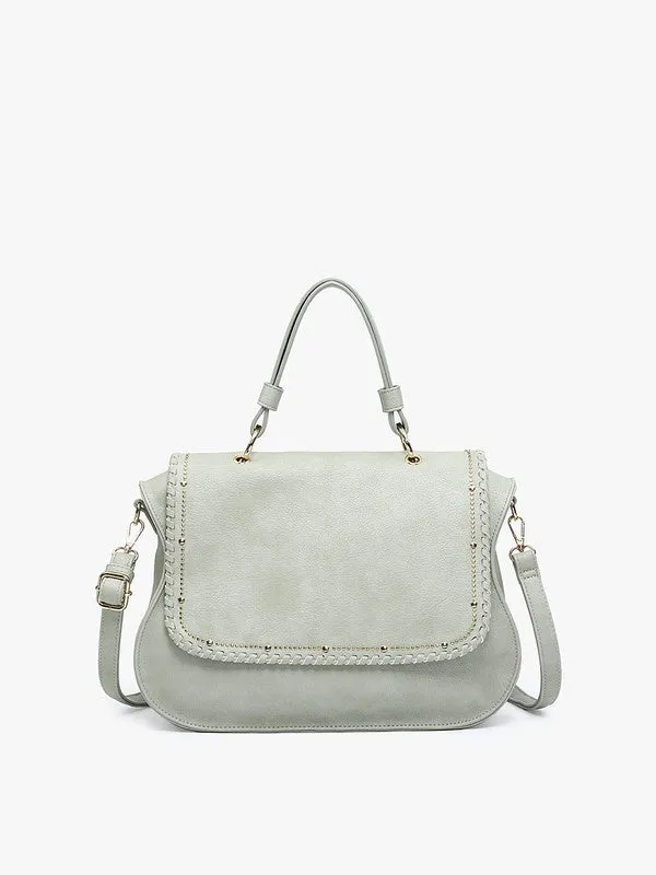 Cricket Studded Hobo Bag - Sage