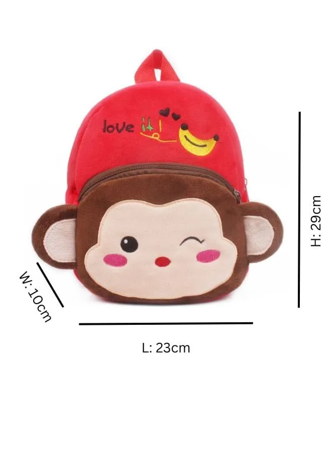 Cute plush backpack for toddlers, Monkey