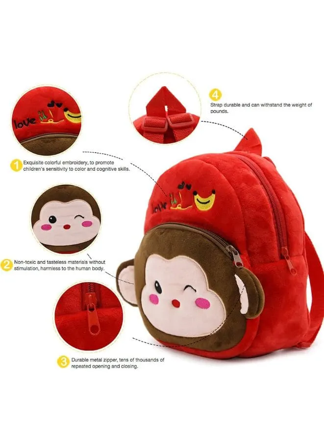 Cute plush backpack for toddlers, Monkey