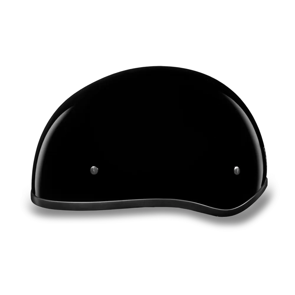 D1-ANS D.O.T. DAYTONA SKULL CAP W/O VISOR - HI-GLOSS BLACK