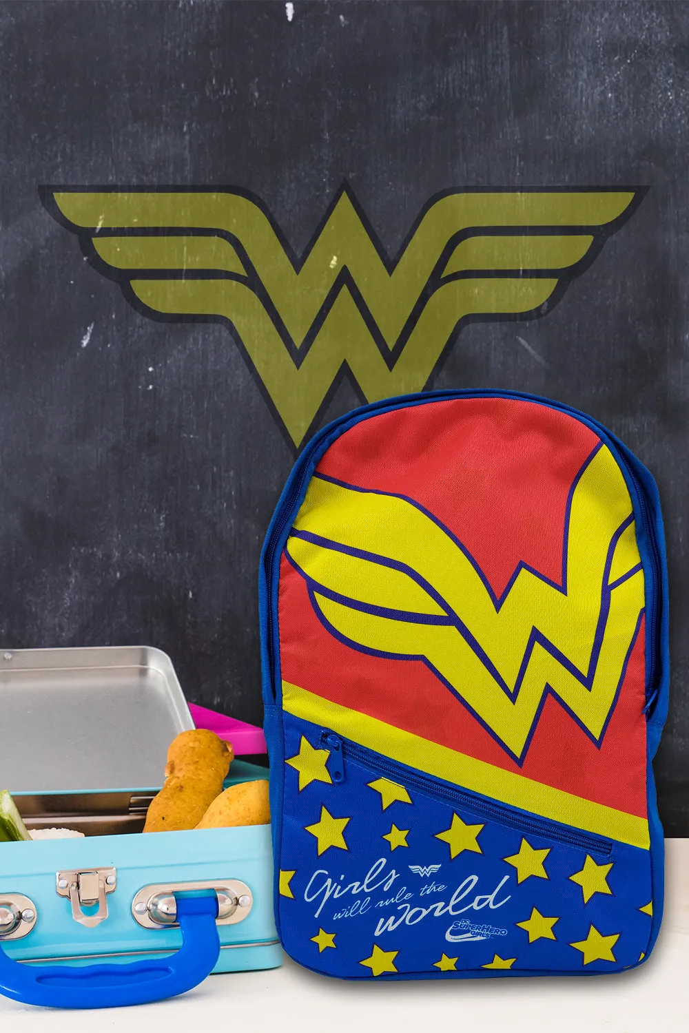 DC Kids Wonder Woman Printed Backpack