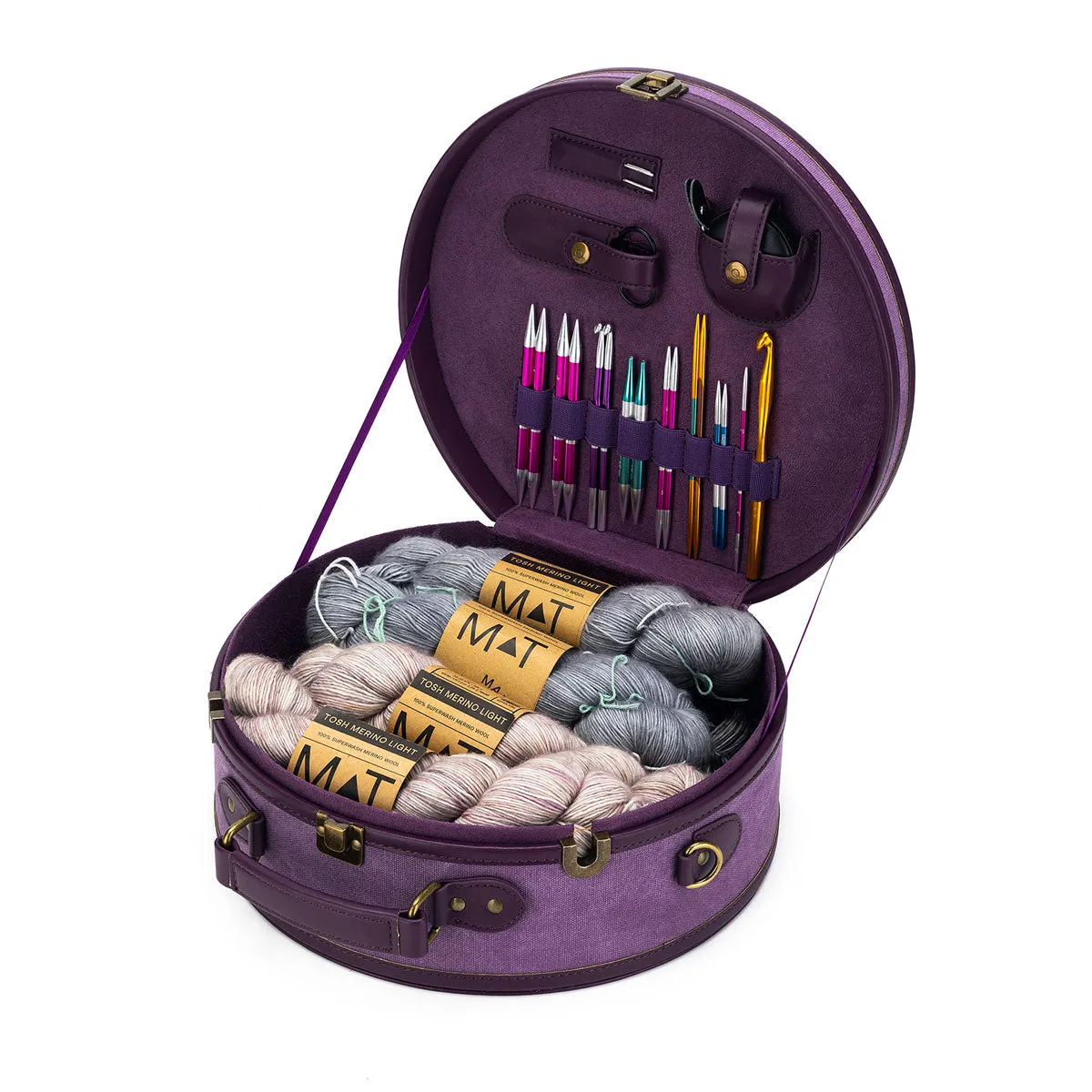 della Q Maker's Hat Box - Plum