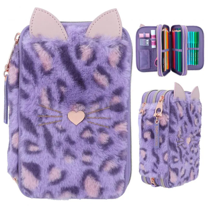 Depesche Topmodel Triple Pencil Case Lilac Leo Love