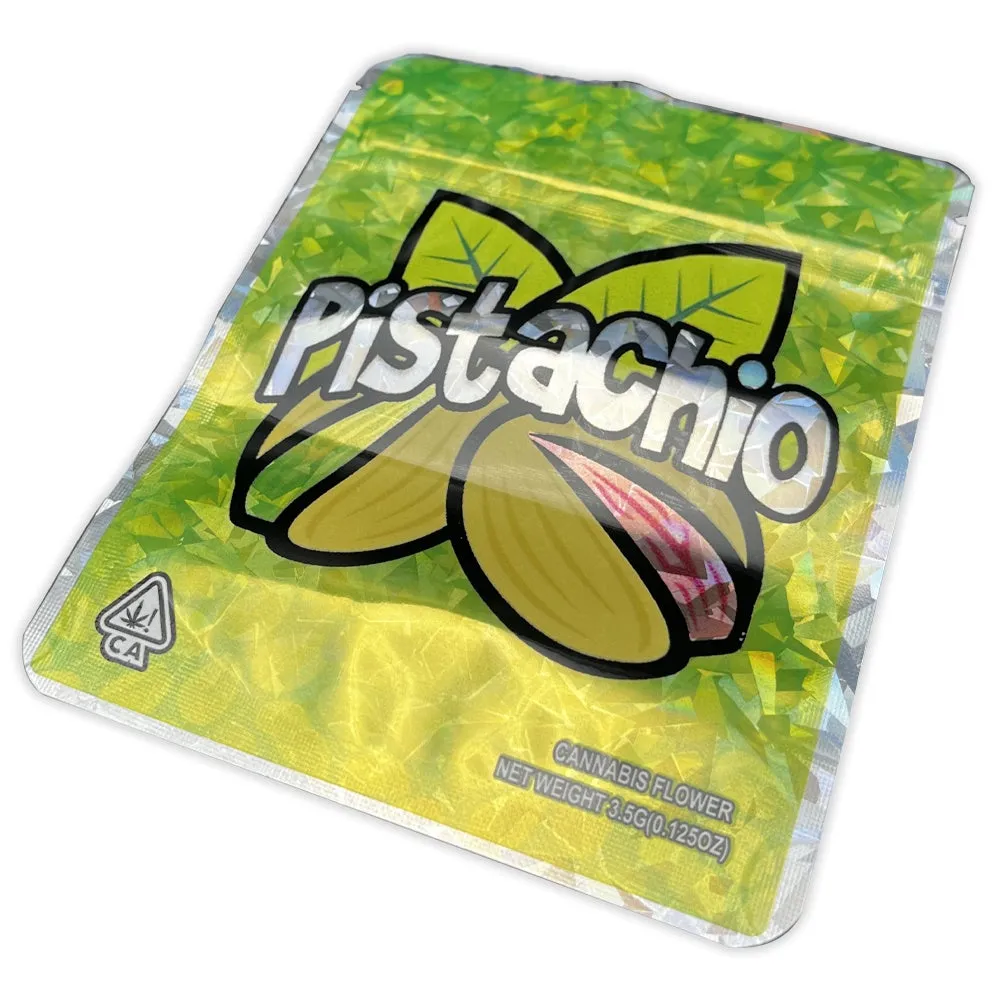 Designed Mylar Bag - Pistachio - 12cm x 10cm