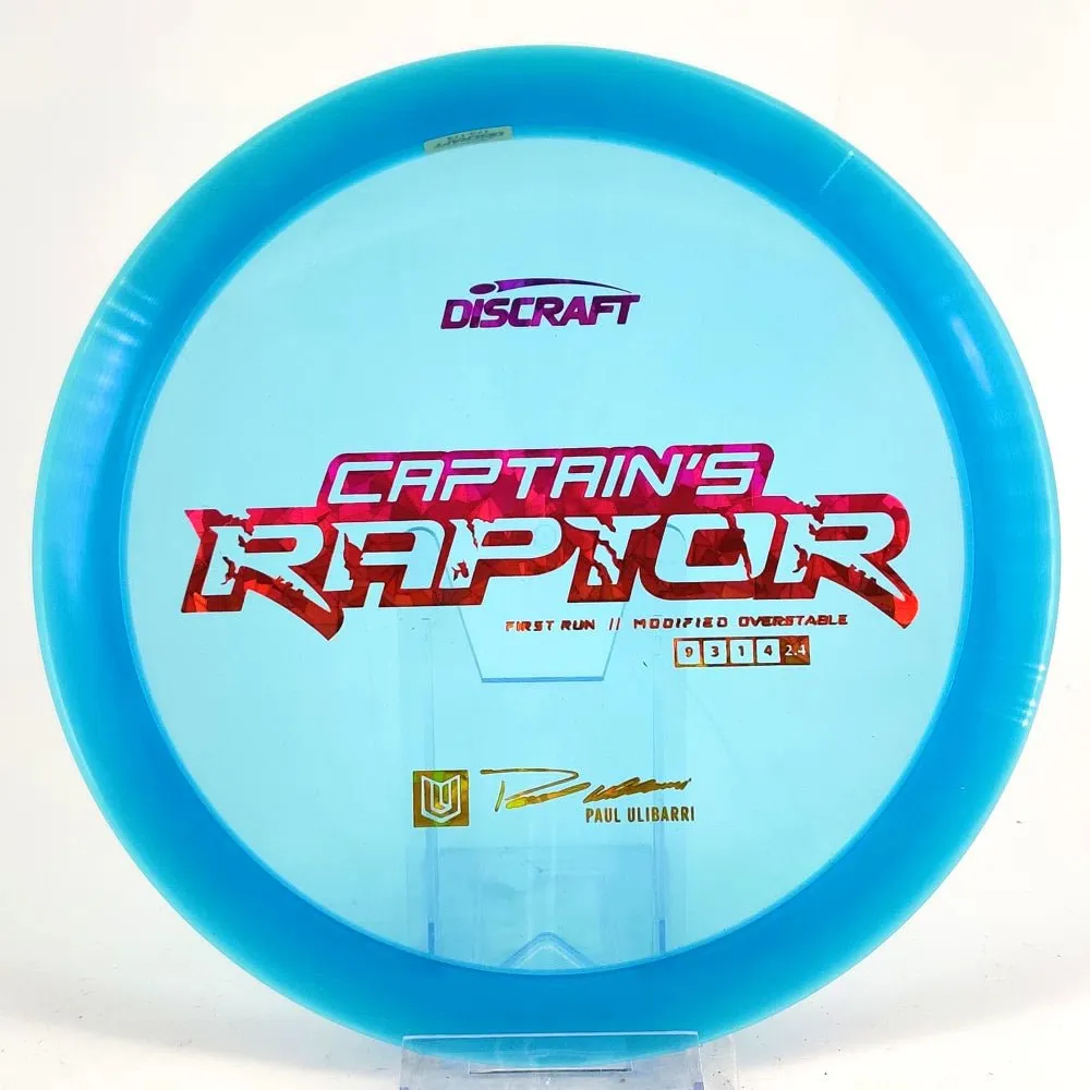 Discraft Paul Ulibarri Special Z First Run Captain's Raptor