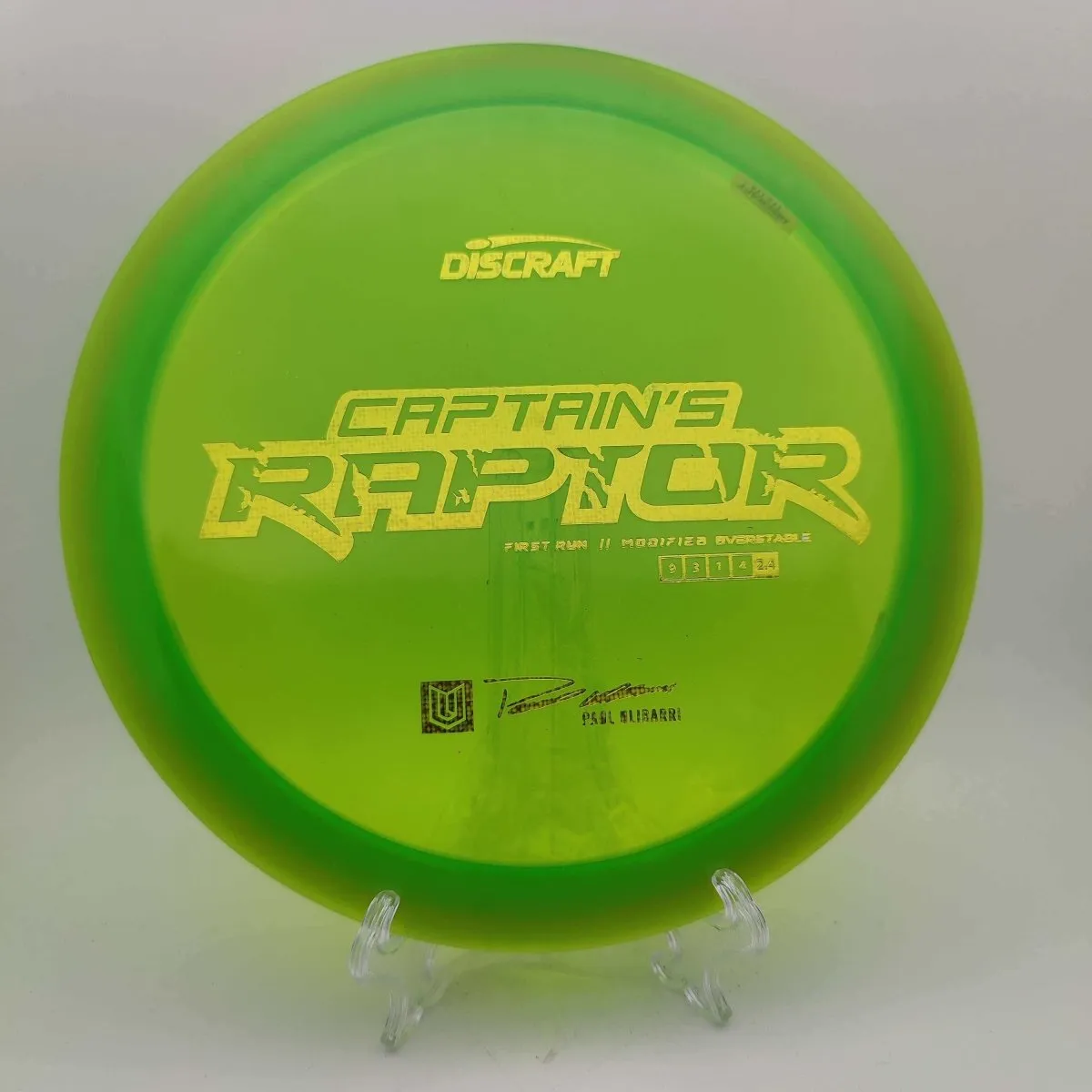 Discraft Paul Ulibarri Special Z First Run Captain's Raptor