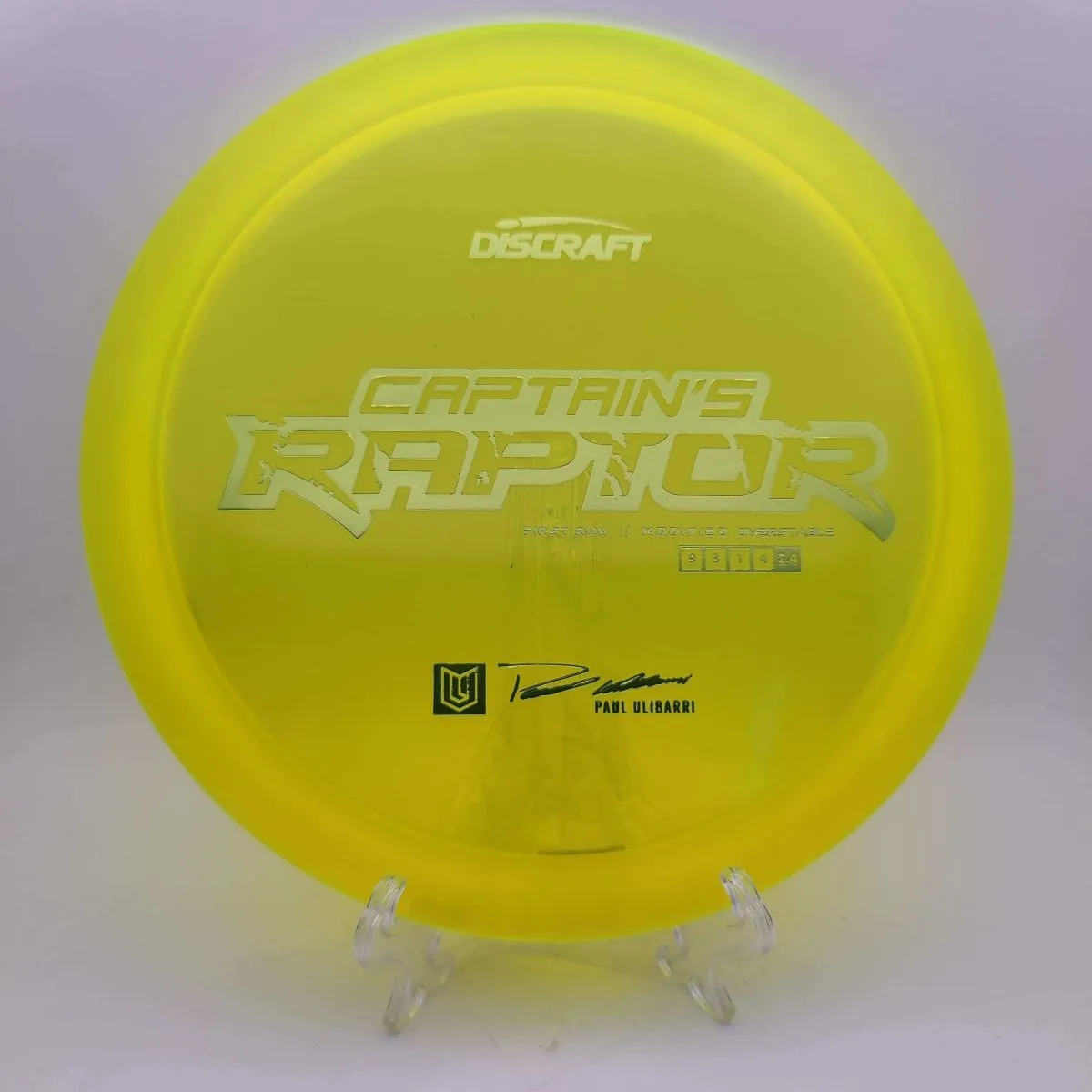 Discraft Paul Ulibarri Special Z First Run Captain's Raptor