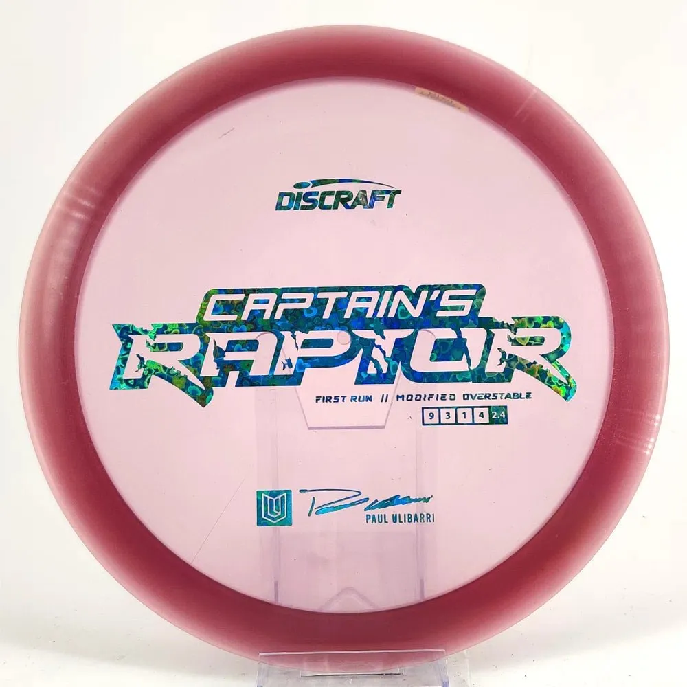 Discraft Paul Ulibarri Special Z First Run Captain's Raptor