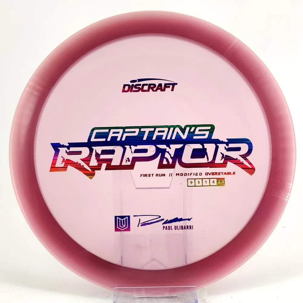 Discraft Paul Ulibarri Special Z First Run Captain's Raptor