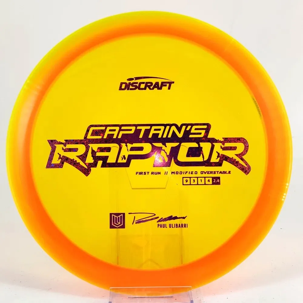 Discraft Paul Ulibarri Special Z First Run Captain's Raptor