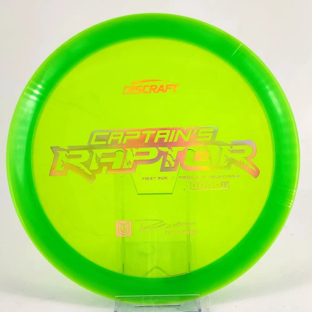 Discraft Paul Ulibarri Special Z First Run Captain's Raptor