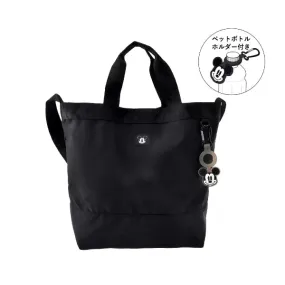 Disney Mickey Mouse Black Tote Bag with Bottle Holder