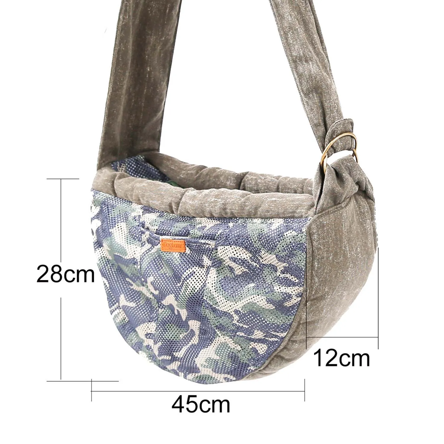 Doglemi Camouflage Pet Sling Bag (Grey)