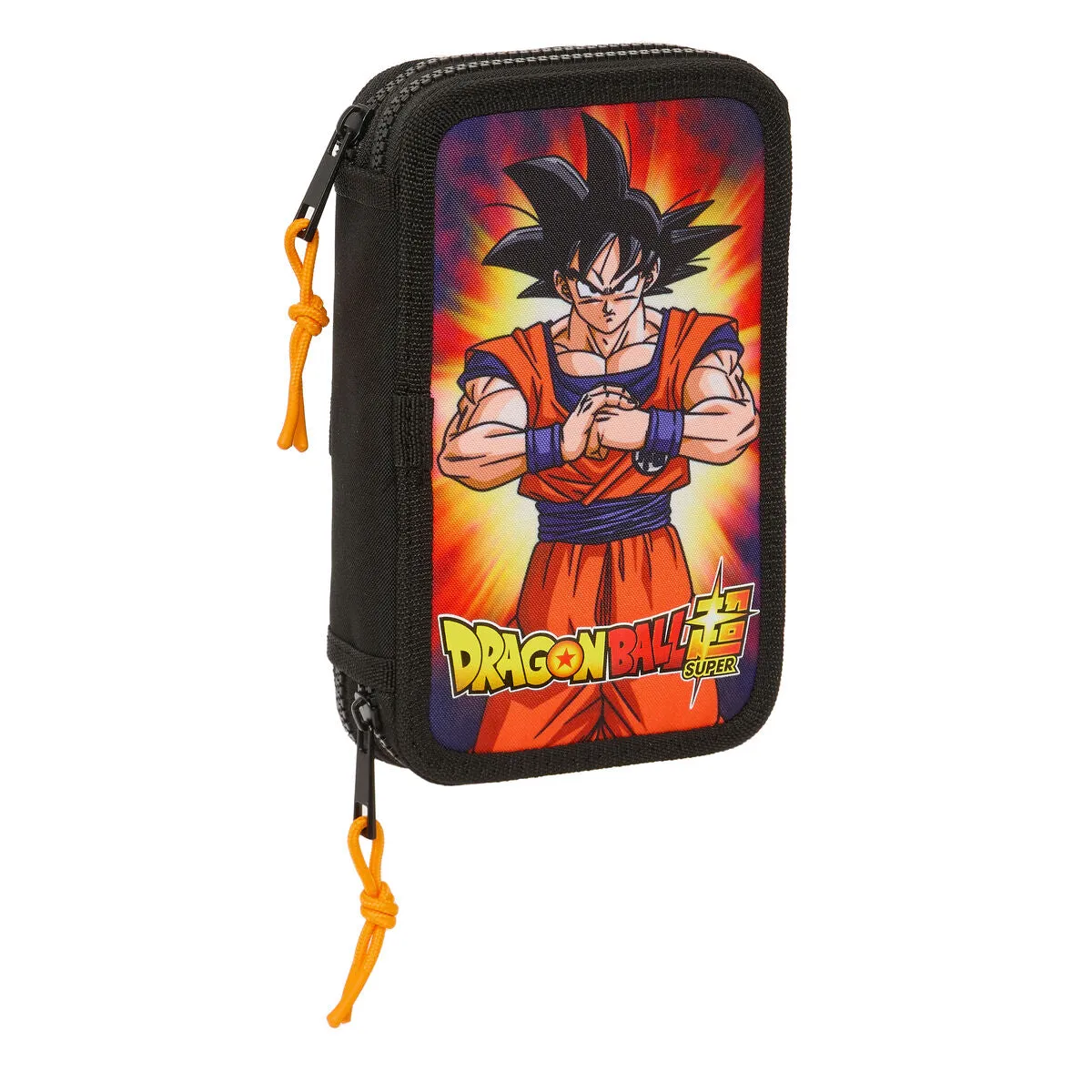 Double Pencil Case Dragon Ball Black 12.5 x 19.5 x 4 cm 28 Pieces