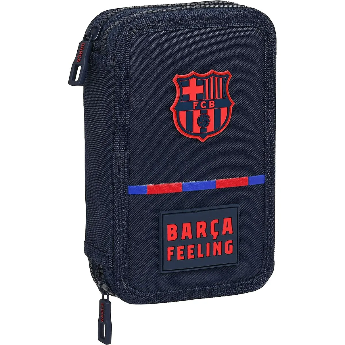 Double Pencil Case F.C. Barcelona FC Barcelona Navy Blue 12,5 x 19,5 x 4 cm